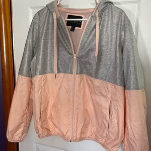 Forever 21 pink and gray windbreaker